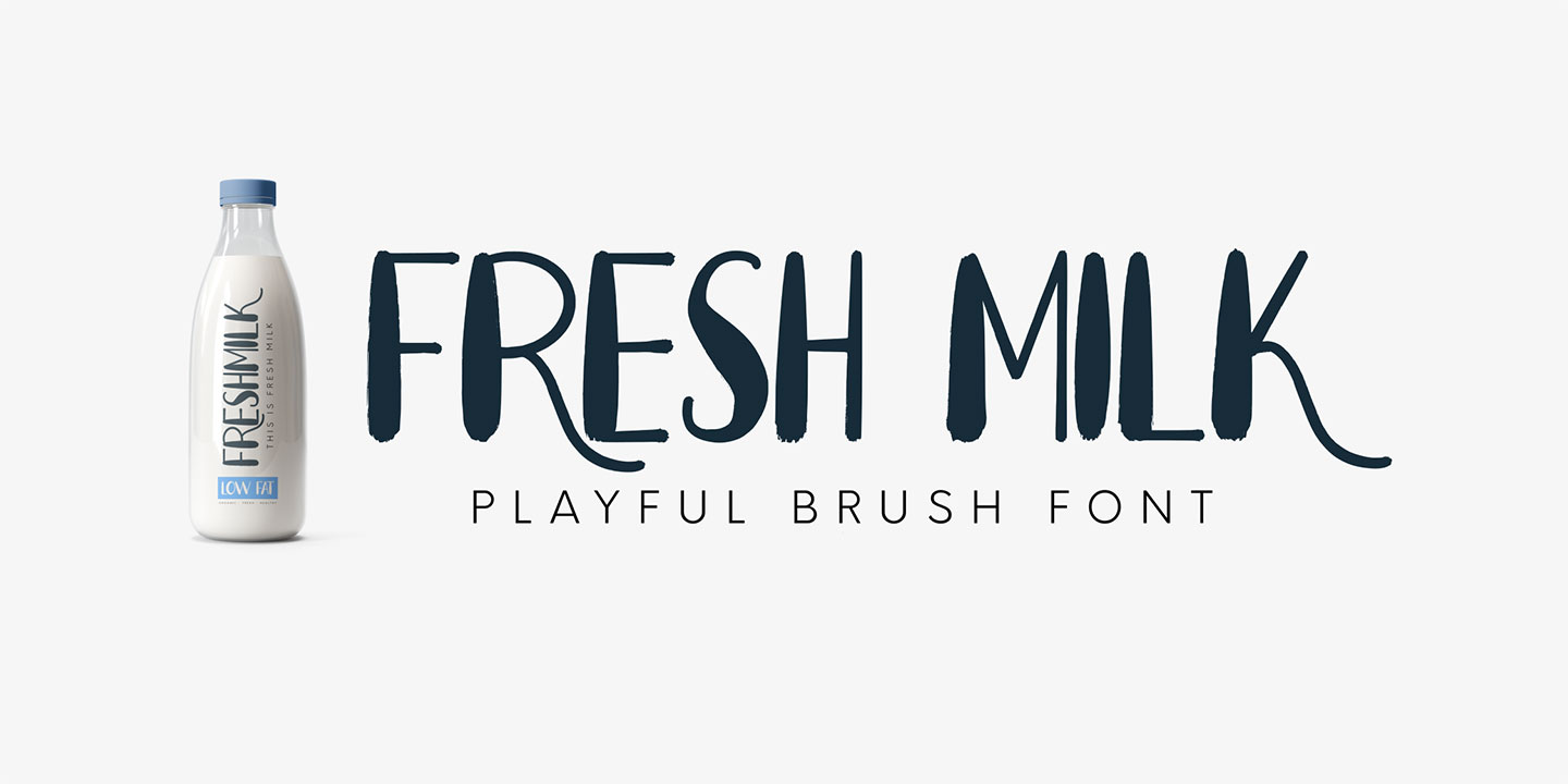 Ejemplo de fuente Fresh Milk Regular